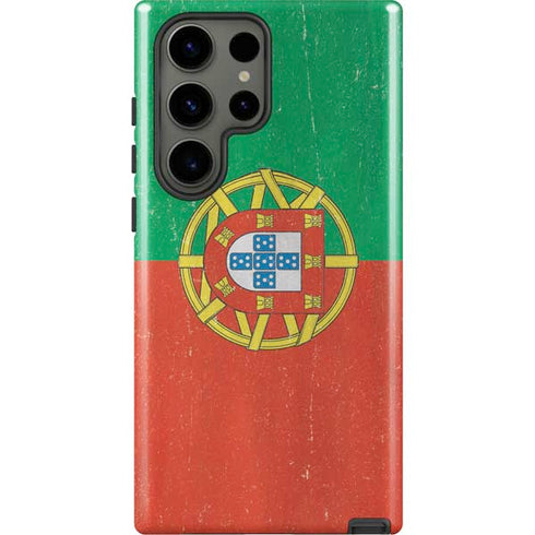 Portugal Flag Distressed Galaxy S23 Ultra Pro Case